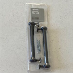 FINTORP Black Metal Handles Set of 2
